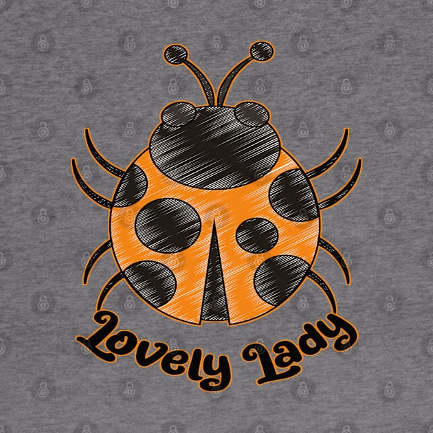 Cute Orange Color Ladybug - Lovely Lady by Animal Specials